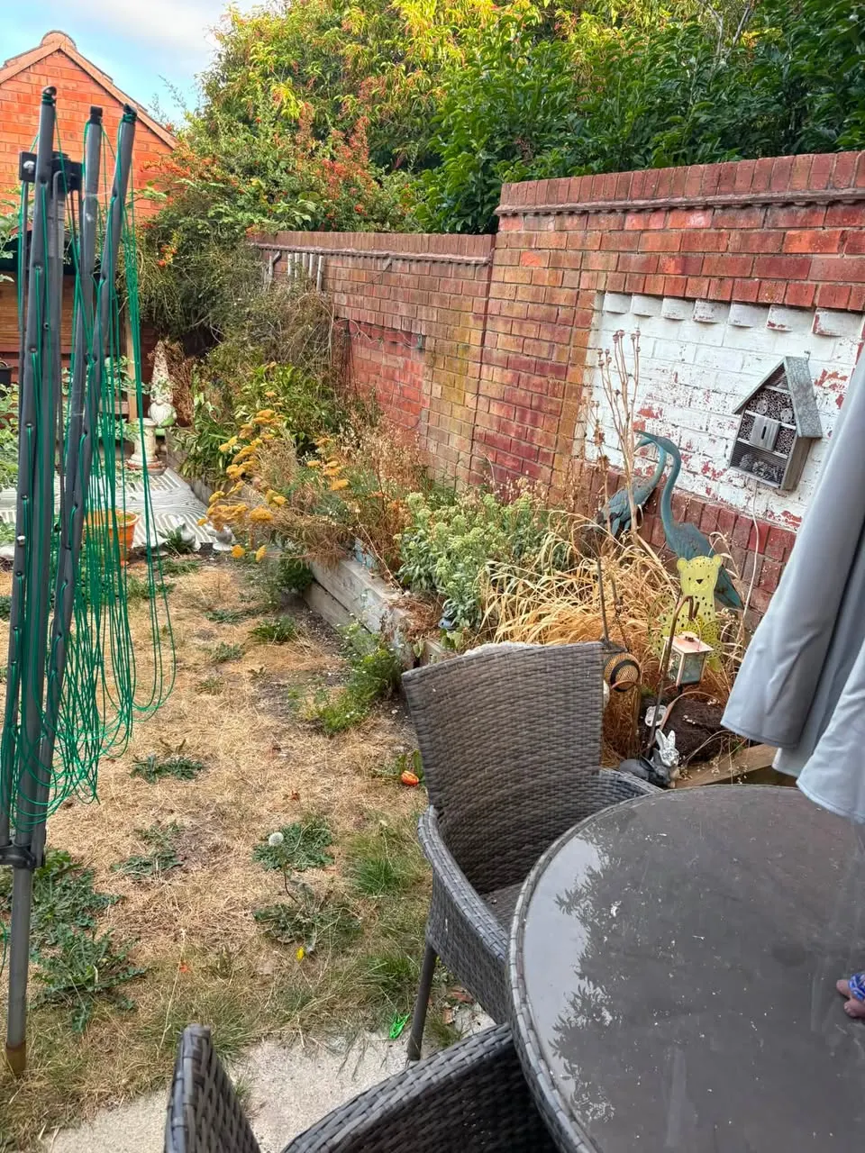 New patio by the conservatory, Tewkesbury